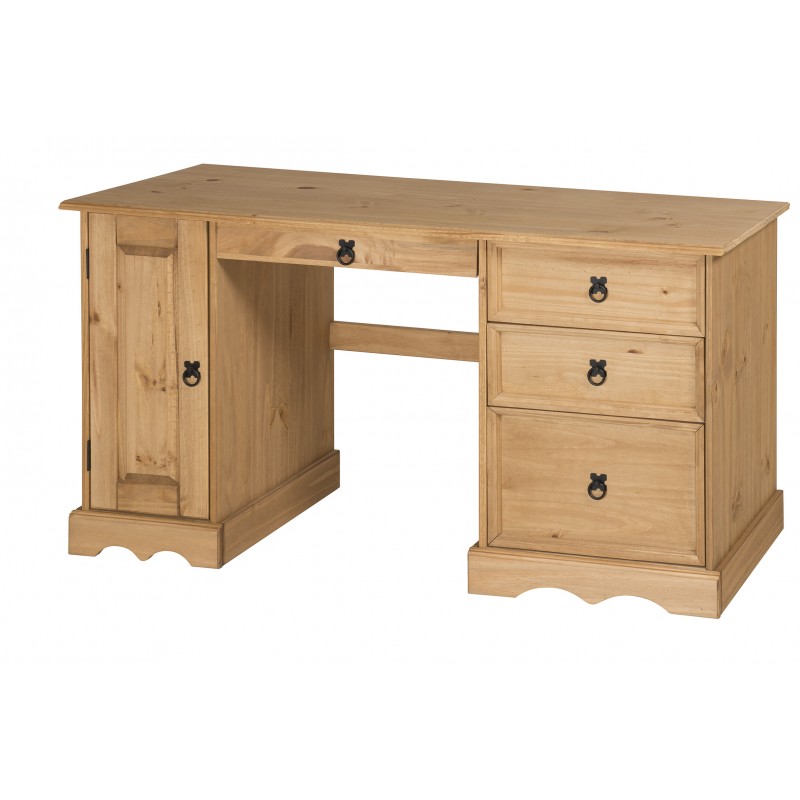 Corona Mexican Pine Straight Computer Desk Mercers Furniture